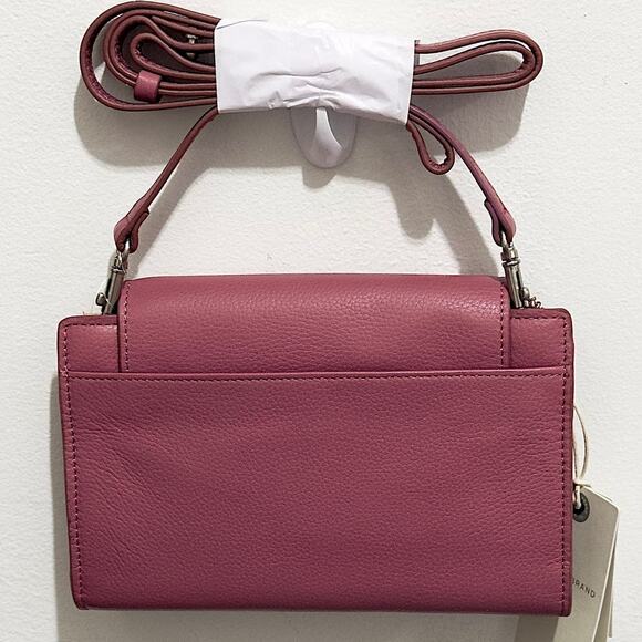 NWT: Lucky Brand - Women's Leather, Raspberry, Convertible, Azbi Crossbody Bag - Picture 3 of 7